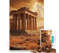 Ancient Temple Ruins at Sunset Adults 1000 Piece Jigsaw Puzzle Focus Memory Game Zero Gap Compact Fun for Family Game Time (38x26cm)