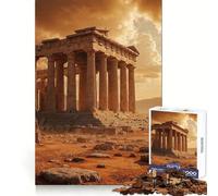 Ancient Temple Ruins at Sunset Jigsaw Puzzles 1000 Pieces for Teenagers Thought Training Easy Enjoyment Uniform Cut Chic Xmas Gift (50x75cm)