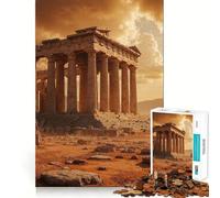 Ancient Temple Ruins at Sunset Puzzles for Adults 1000 Pieces Focus Boost Fun Uniform Size Precise Pieces Bonding Activity for Loved Ones (38x52cm)