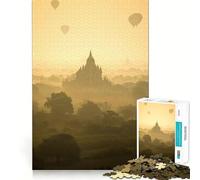Ancient Temples in Bagan 1000 Piece Jigsaw Brain Skill Game High Precision Die Cut Fascinating Hobby for Idle Moments (50x75cm)