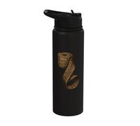 Ancient Thai Script Scroll Old Wisdom Text Stainless Steel Insulated Water Bottle