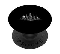 Ancient Thai temple buddha design vintage 90s washout PopSockets Adhesive PopGrip