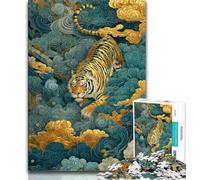 Ancient Tiger Jigsaw Puzzles for Adults 2000 Jigsaws,Help The Brain Exercise Addictive Toys to Cultivate Patience Parent-child Interaction 70x100cm