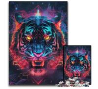 Ancient Tiger Ritual 1000 Piece Jigsaw Paper Puzzles Perfect for Family Fun on Christmas Thanksgiving Birthdays & Easter 1000 PCS(38x26cm)