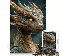 Ancient Timber Drake Jigsaw for Teenagers 1000 Pieces Mind Exercise Soft Distraction Exact Cut (38x26cm)