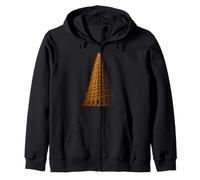 Ancient Tower of Babylon Illustration Zip Hoodie