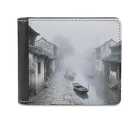 Ancient Town in The Morning Mist Bifold Wallet for Men & Women,Small Wallets Secure And Durable,Front Pocket Wallet for Gift