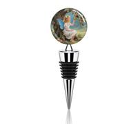 Ancient Tree Flower Fairy Bottle Stopper Reusable Zinc Alloy Wine Stoppers Vacuum Leak Proof Bottle Stopper with Silicone Rubber Seal Bottles Plug for Champagne Beer Keep Fresh