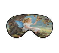 Ancient Tree Flower Fairy Eye Cover Breathable Comfortable Eyeshade Soft Skin Friendly Sleep Mask Party Night Blindfold with Fashion Adjustable Eye Mask for Night Sleeping Travel Nap