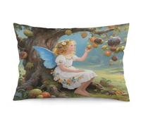 Ancient Tree Flower Fairy Throw Pillow Cover Soft Pillow Case Decorative Lumbar Pillow Cover Cozy Throw Pillowcase Polyester Rectangular Cushion Case Decor for Couch Sofa Bed