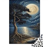 Ancient Tree Lakeside 1000 Piece Puzzle for Relaxation Experienced Jigsaw Fans Memory Improvement Retirement Gift 70x50cm/1000pcs