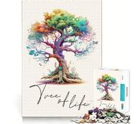 Ancient Tree of Life Jigsaw Puzzle 1000 Piece Focus Boost Fun Advanced Laser Cutting Tech Travel-friendly Brain Game Gift (38x52cm)