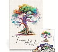 Ancient Tree of Life Jigsaw Puzzles 1000 Piece for Teenagers Mind Challenge Relaxed Leisure Seamless Fit Fine Xmas Gift (38x52cm)