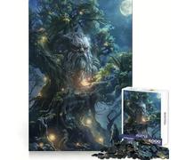 Ancient Tree Spirit Jigsaw Puzzles 1000 Piece for Teenagers Mind Challenge Relaxed Leisure Seamless Fit Fine Xmas Gift (38x26cm)