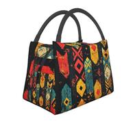 Ancient vertical stripes Insulated Lunch Bag for Women-Large Capacity,Leak-Proof & Easy to Clean for Work, Picnics, and Travel