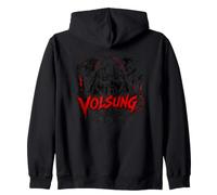 Ancient Viking Warrior Volsung Rune Legend Zip Hoodie