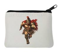 Ancient Warrior Charging into Battle Neoprene Coin Purse Pouch 10x11cm White