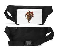 Ancient Warrior Charging into Battle Unisex Waist Bag Black