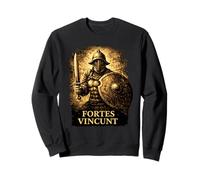 Ancient Warrior Gladiator with Latin Motto Roman Style Art Sweatshirt