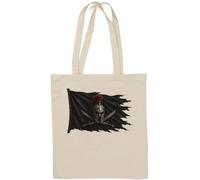 Ancient Warrior Helmet and Swords Natural Cotton Tote Bag White