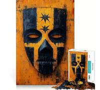 Ancient Warrior Mask 1000 Piece Jigsaws for Adults Mental Improve Play Laser Cut for Flawless Fit Family Fun Night Activity (38x52cm)