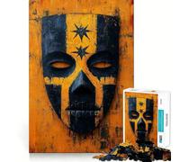 Ancient Warrior Mask Adult Jigsaw1000 Pieces Cognitive Train Game Tight Interlock No Gaps Calming Mental Break Activity (50x75cm)