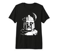 Ancient Warrior Mask Stone Face Premium T-Shirt