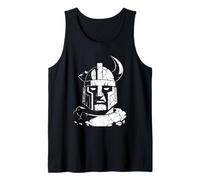 Ancient Warrior Mask Stone Face Tank Top