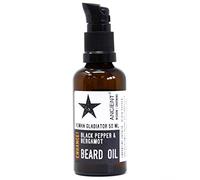 Ancient Wisdom 50ml Natural Beard Oil - Roman Gladiator with Black Pepper and Bergamot - enhance your beard in a lotion pump bottle