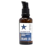Ancient Wisdom 50ml Natural Beard Oil - Viking Musk with Orange and Sandalwood to cleanse in a lotion pump bottle