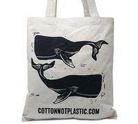 Ancient Wisdom Ancient Wisdom Lrg Natural 6oz Cotton Bag 38x42cm - Whales
