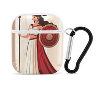 Ancient Wisdom And War Athena Earphone Case Cover Compatible with AirPods 1&2 Shockproof Bluetooth Headset Case White-style