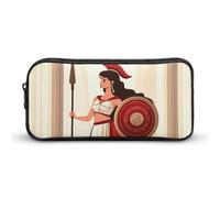 Ancient Wisdom and War Athena Pencil Case Cute Pen Pouch Cosmetic Bag Pecil Box Organizer for Travel Office