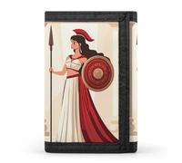 Ancient Wisdom and War Athena Trifold Wallet Cute Card Slots Holder Clutch Purse Wallets for Men Women