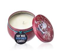 Ancient Wisdom Art Tin Candle - Assorted Design - Vintage Christmas - Spiced Orange