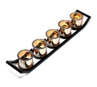 Ancient Wisdom Black Pentagram Candle Plate