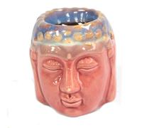 Ancient Wisdom Ceramic Buddha Head oil burner in rose and teal by 21st Century Hippie. Essential oils, simmering granules, candle tarts and wax melts