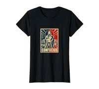 Ancient Wisdom Confucius Scholar Academy Value Graphic T-Shirt, Women, Black, L