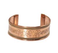 Ancient Wisdom Copper Wide Band Bracelets, Assorted, Copper and Brass, Unisex, Traditional Etched, Adult, One Size Adjustable, 28g, Mixed Metal, 7.5cm