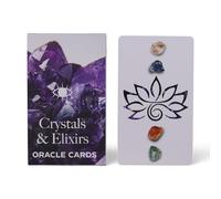 Ancient Wisdom Cosmos and Crystals, Healing Energy. 40 Deck, Gift Idea for English (Crystals & Elixir)