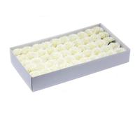 Ancient Wisdom Craft Soap Flowers - Box of 10 White Carnations Ideal Wedding or Baby Shower Favours
