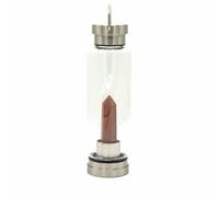 Ancient Wisdom Crystal Infused Glass Water Bottle - Invigorating Red Jasper - Obelisk