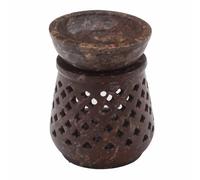 Ancient Wisdom Elegant Soapstone Oil Burner, 8cm - Classic Hand-Carved Design for Aromatherapy and Fragrance Diffusion