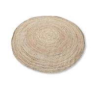 Ancient Wisdom Extra Large Soft Jute Round Rug 200cm - Handmade in India