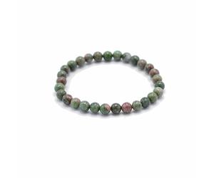 Ancient Wisdom Gemstone Bracelets - 12 Unique Designs for Positive Energy & Healing | Genuine Crystal Stone Bracelets for Manifesting a Good Life (Green Jasper - Growth)