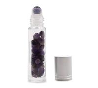 Ancient Wisdom Gemstone Essential Oil Roller Bottle - Amethyst - Silver Cap