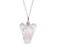 Ancient Wisdom Gemstone Guardian Angel Pendant - Rock Quartz GPJ-16 Brand, one size, Metal, No Gemstone