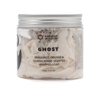 Ancient Wisdom Ghost Whipped Soap, Vegan Formula, Light & Smooth Texture, 120g, 6x6cm, Subtle Ghost Scent, All Skin Types, Pack of 3, Paraben-Free, With Coconut Oil & Glycerin