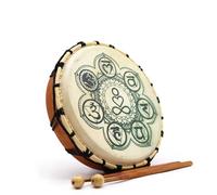 Ancient Wisdom Handmade Mandala Shamanic Drum with Sticks - Meditation Instruments for Sound Healing, Relaxation, Chakras & Spiritual Awakening (30cm)