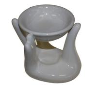 Ancient Wisdom Helping Hand Oil Burner - White